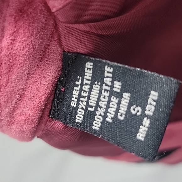 Ideology Pink Rose Leather Blazer Jacket One Button Closure Large - Picture 10 of 12